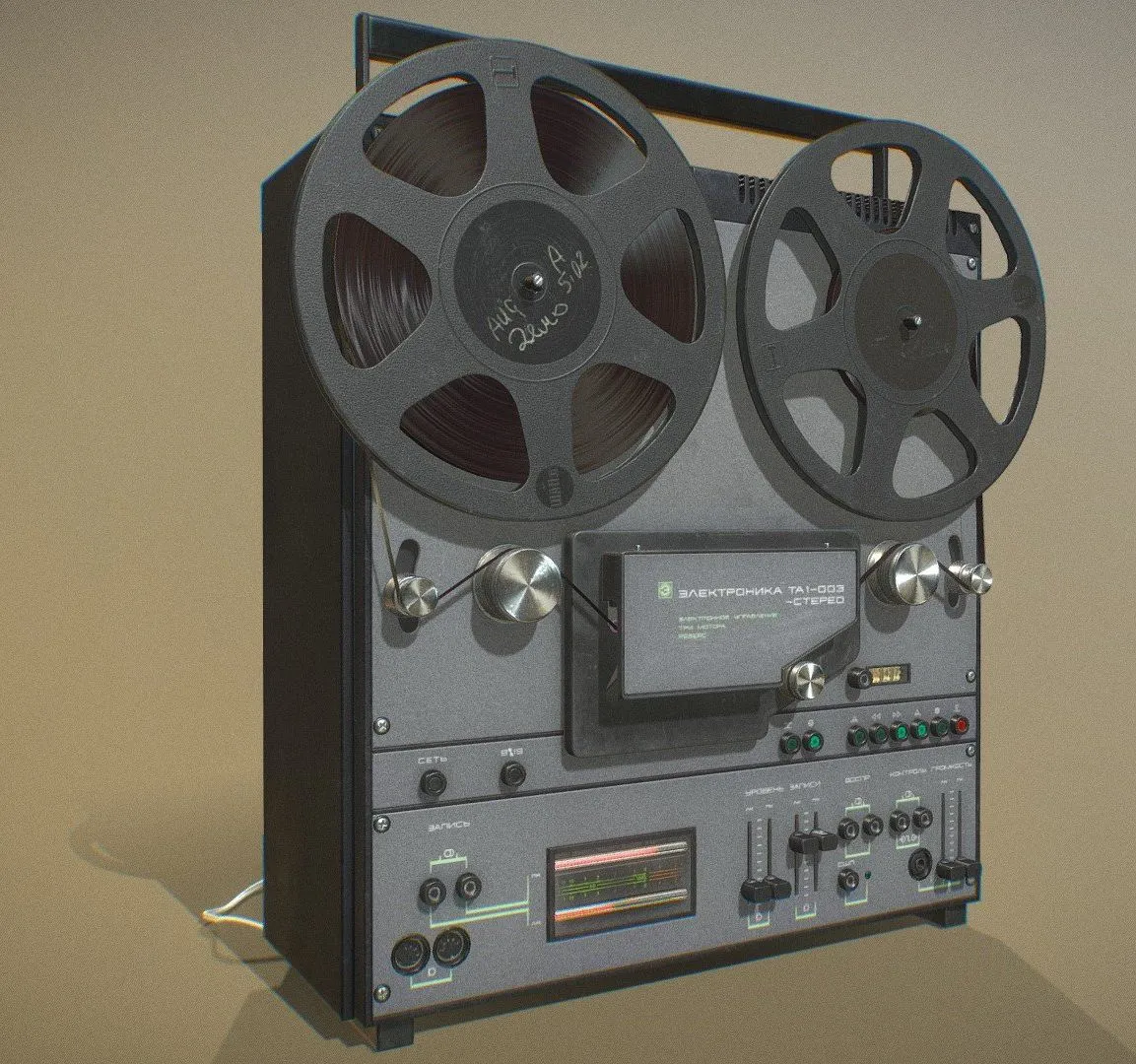 PBR Game 3D Models – Stereophonic Tape Recorder Electronics Ta1 003