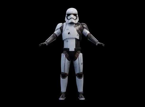 PBR Game 3D Models – Storm Trooper rigged