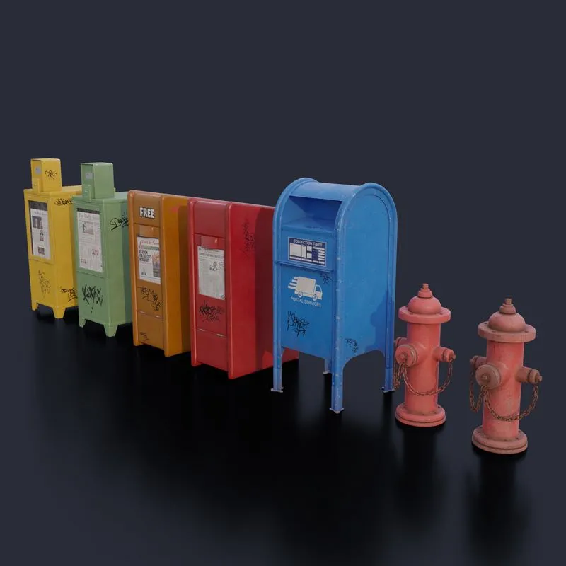 PBR Game 3D Models – Street Assets