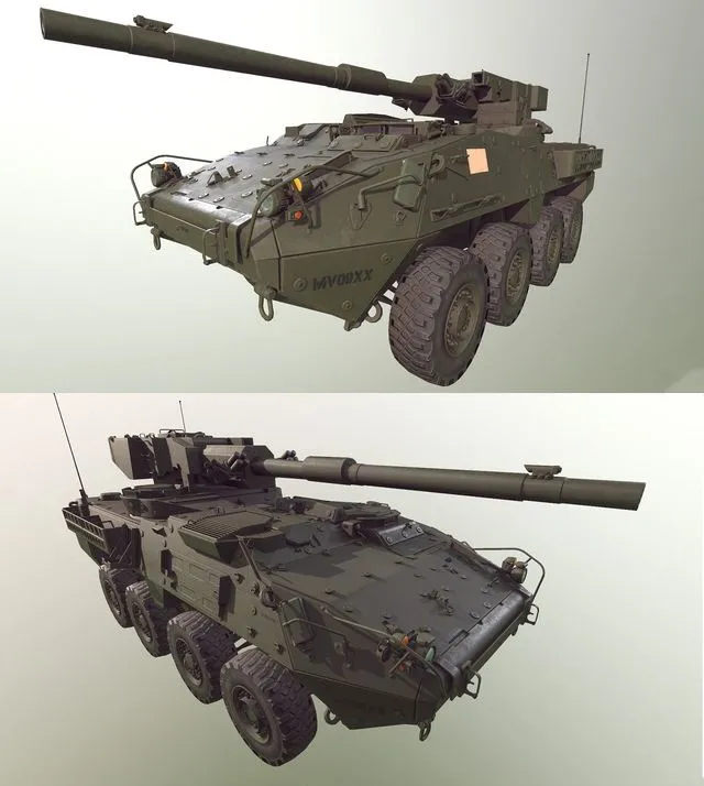 PBR Game 3D Models – Stryker 1128 MGS LP