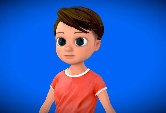 PBR Game 3D Models – Stylized Cartoon Boy Character (Rigged)