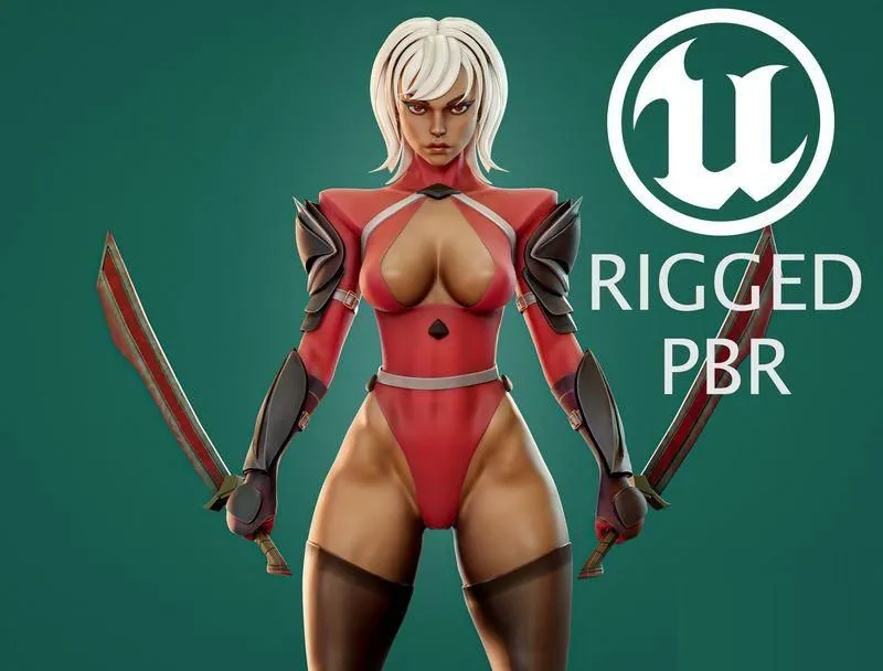 PBR Game 3D Models – Stylized Girl Knight