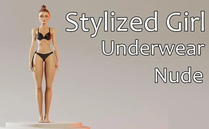 PBR Game 3D Models – Stylized Girl