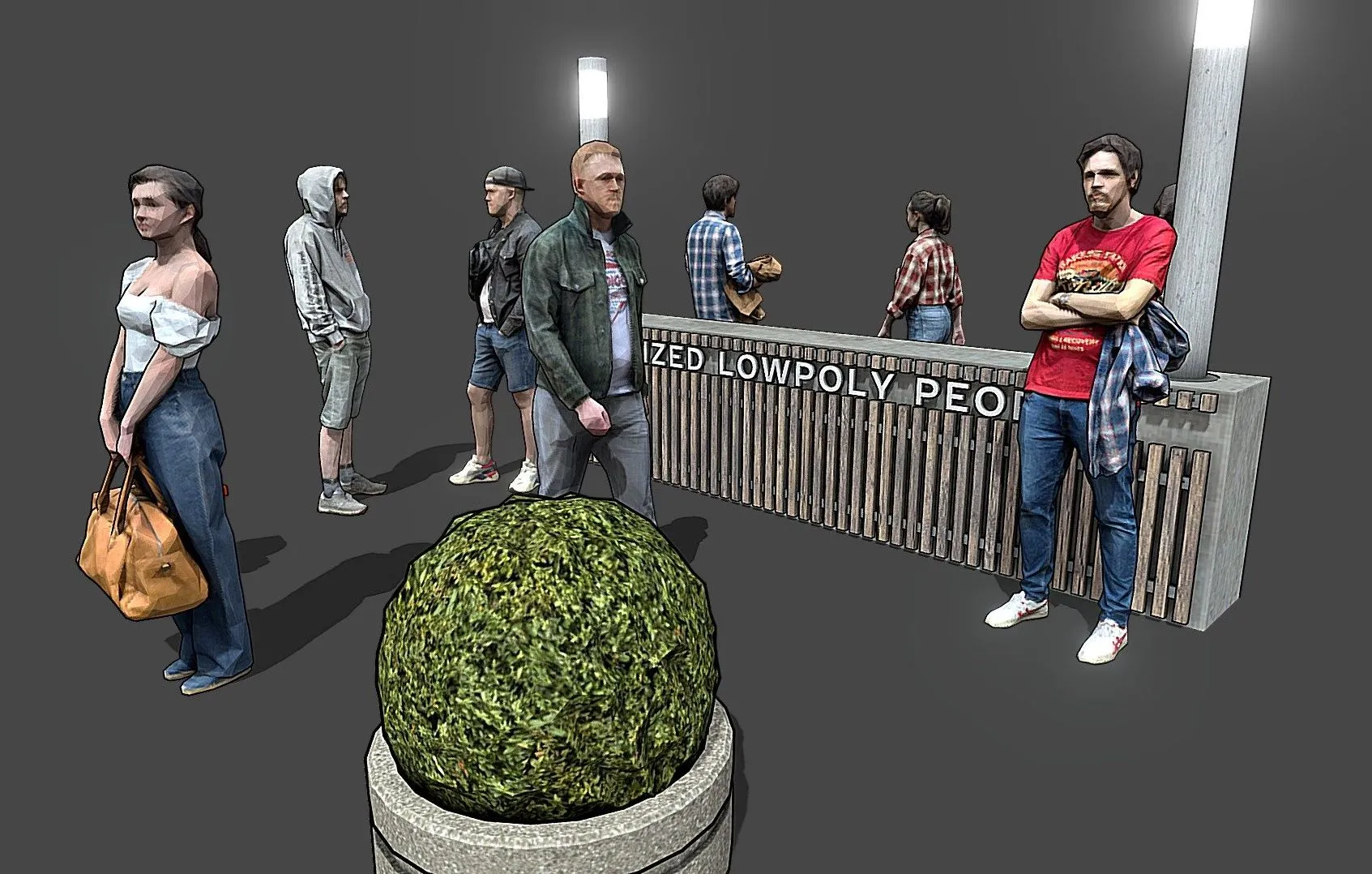 PBR Game 3D Models – Stylized Lowpoly People Casual Pack Vol1