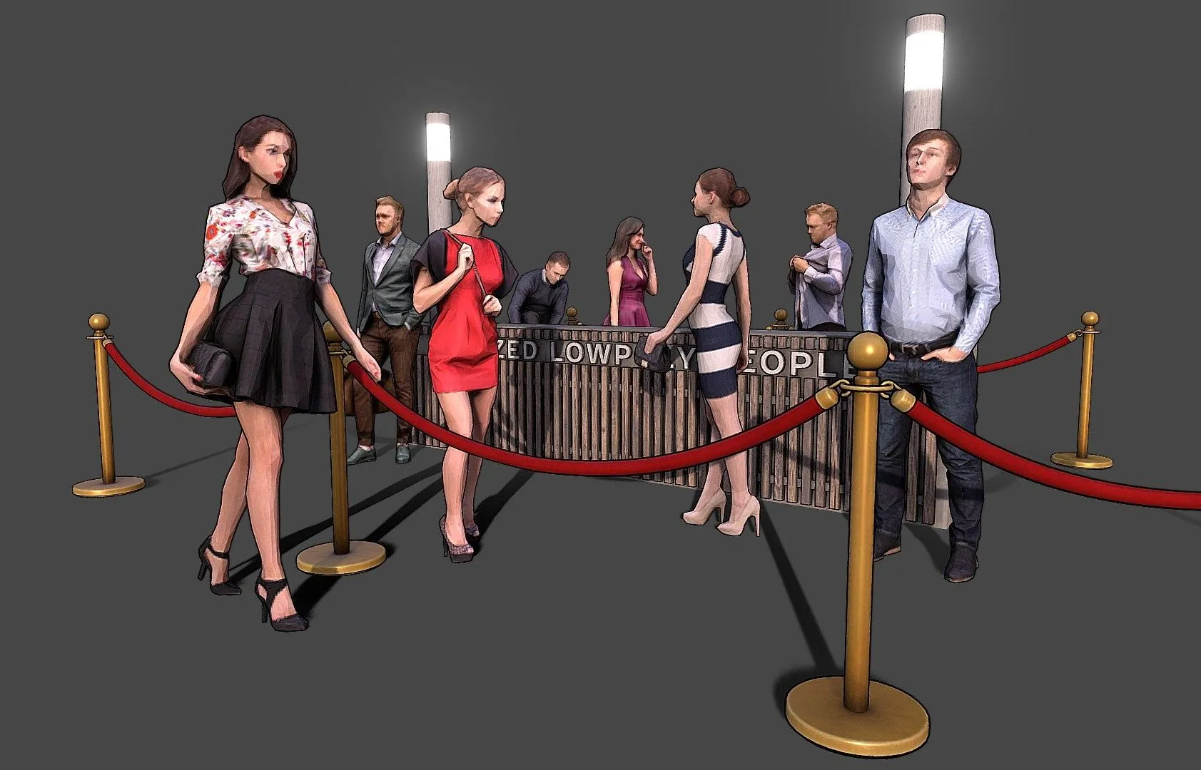 PBR Game 3D Models – Stylized Lowpoly People Casual Pack Vol5