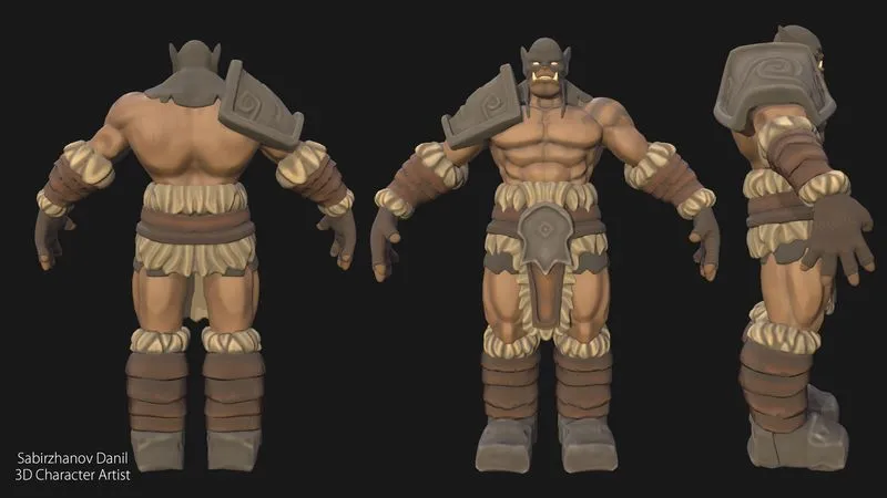 PBR Game 3D Models - Stylized ork