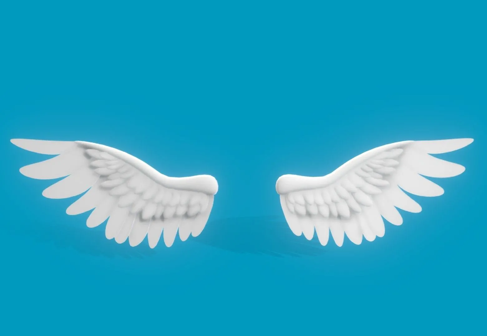 PBR Game 3D Models – Stylized Toon Angel Wings Rigged And Animated