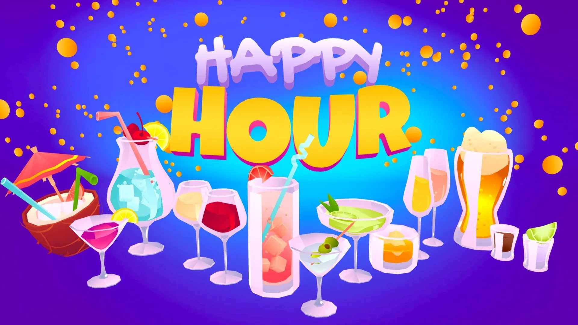 PBR Game 3D Models – Stylized Unlit Cocktails