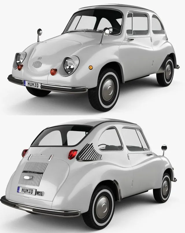 PBR Game 3D Models – Subaru 360 1958
