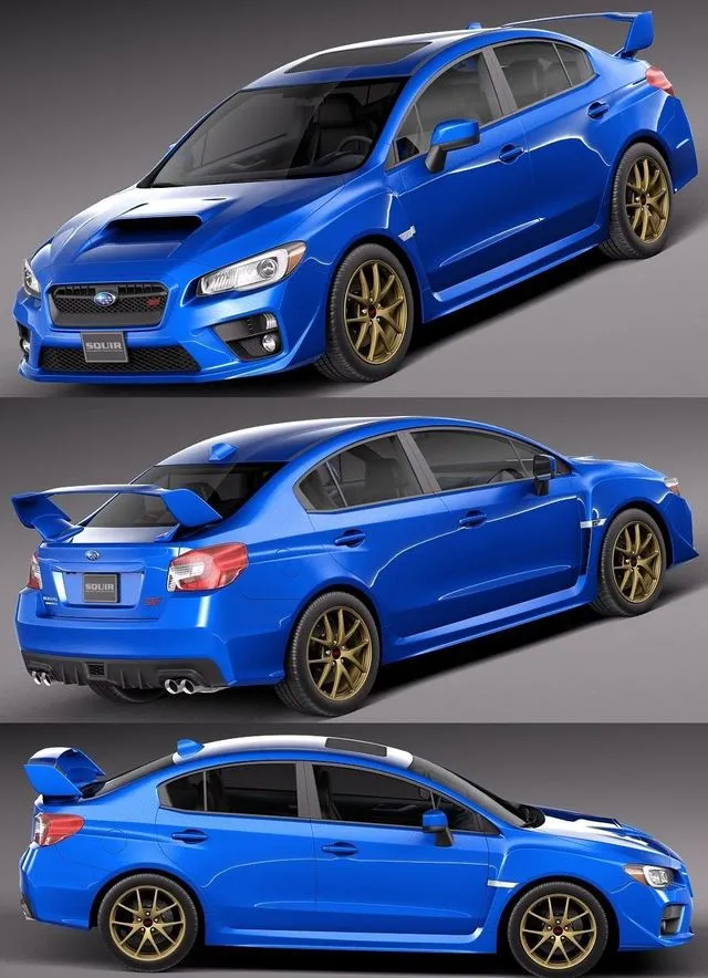 PBR Game 3D Models – Subaru Impreza WRX STI 2015