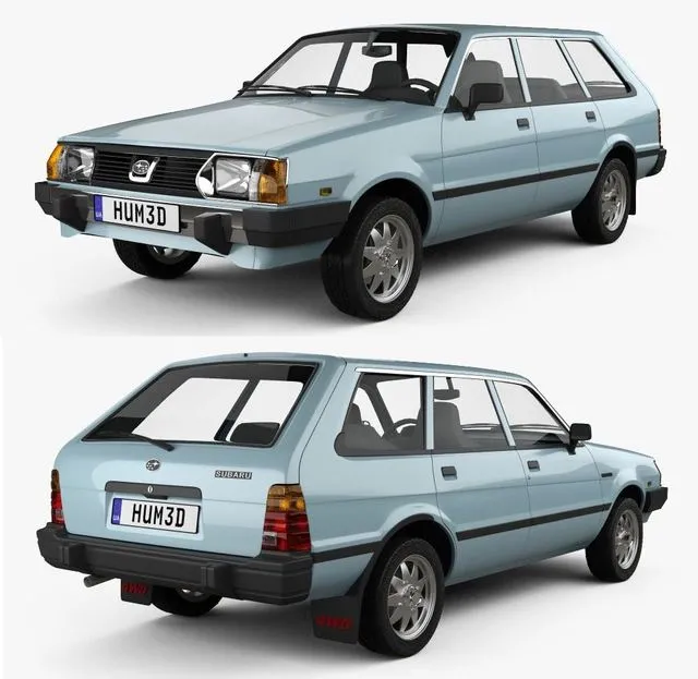 PBR Game 3D Models – Subaru Leone estate 1978