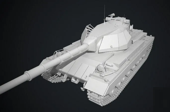 PBR Game 3D Models – Super Conqueror British Heavy Tank Low-poly