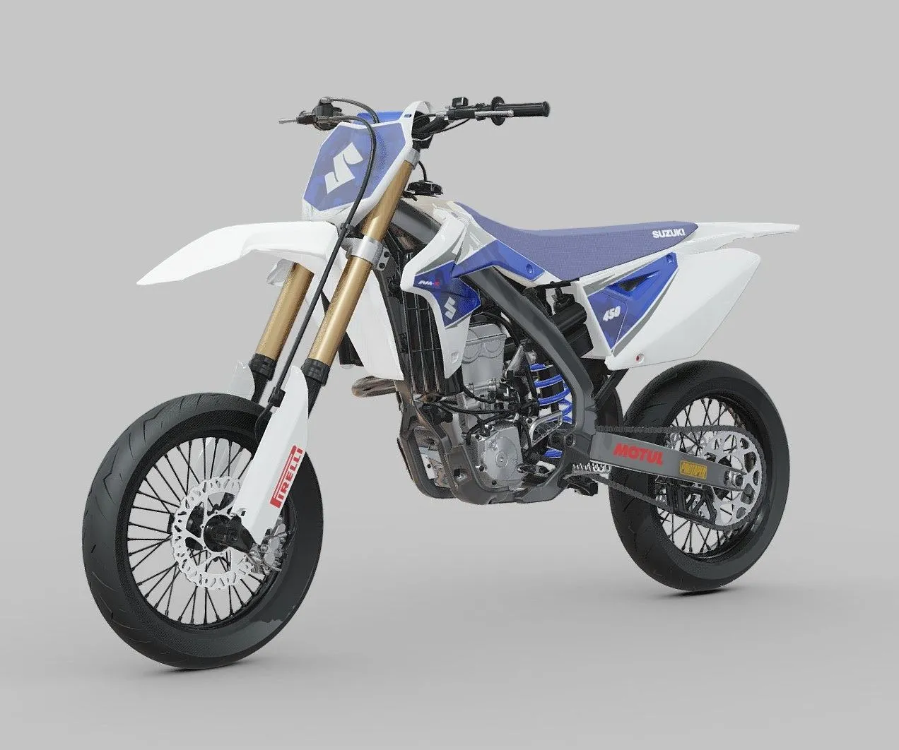 PBR Game 3D Models – Suzuki Rm Z450 Supermoto Motorbike