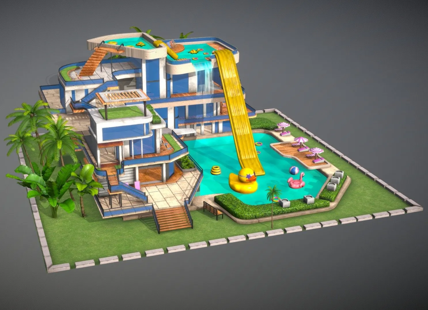 PBR Game 3D Models – Swimming Pool