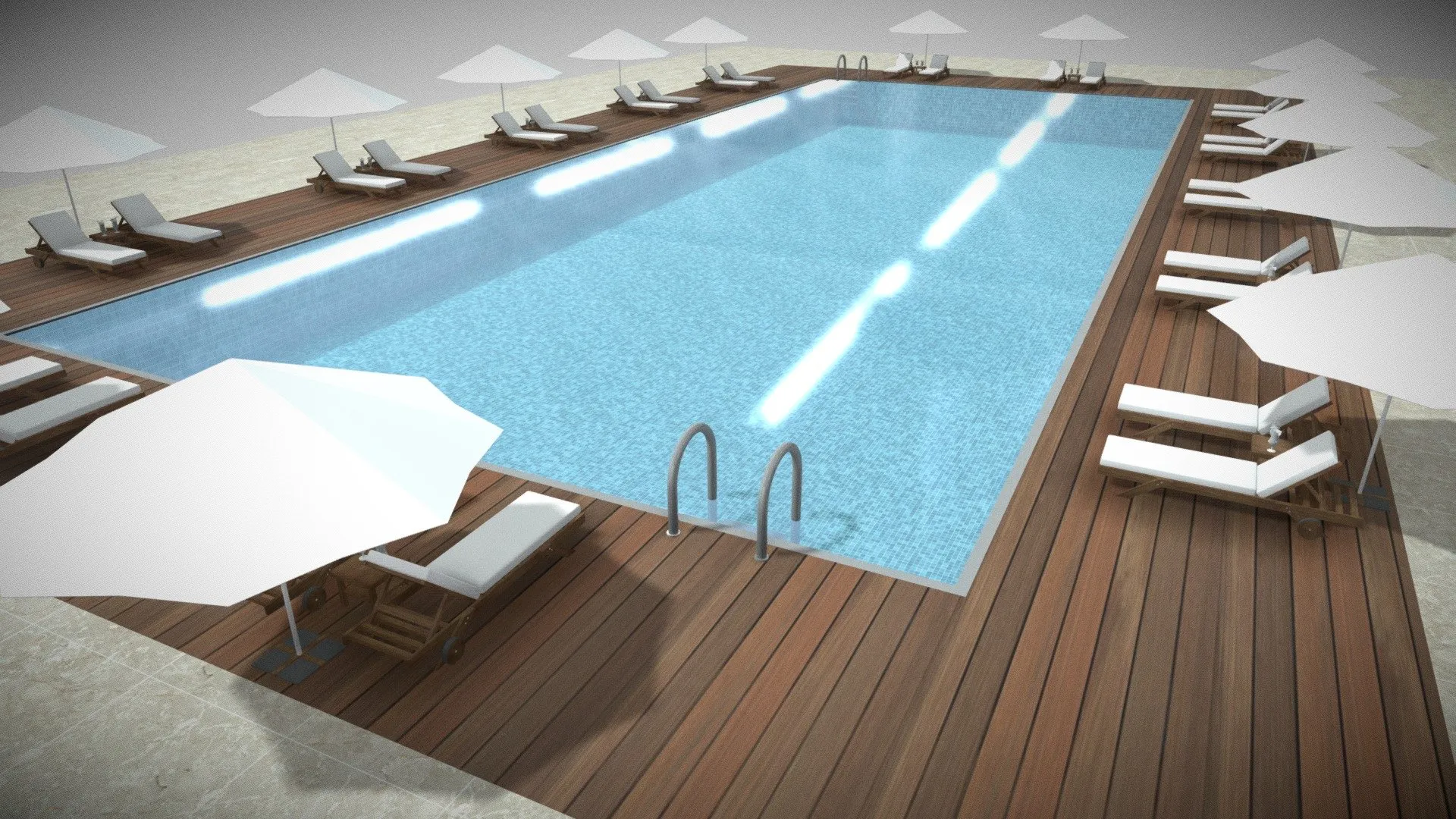 PBR Game 3D Models – Swimming Pool V1