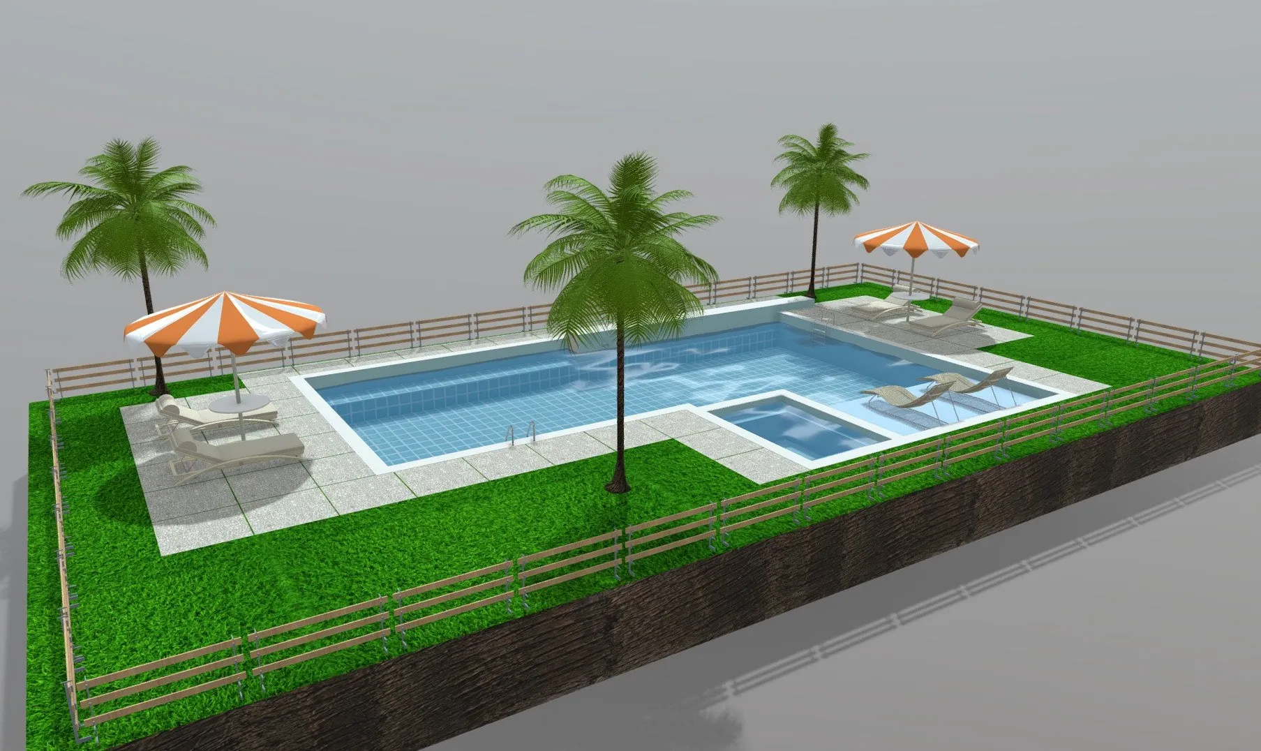PBR Game 3D Models – Swimming Pool V2