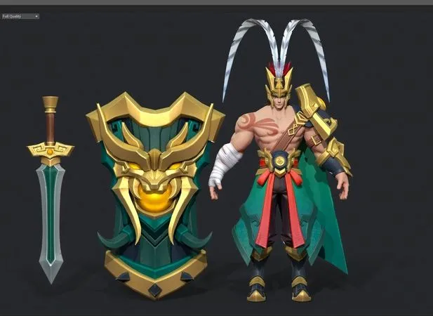 PBR Game 3D Models – Sword shield