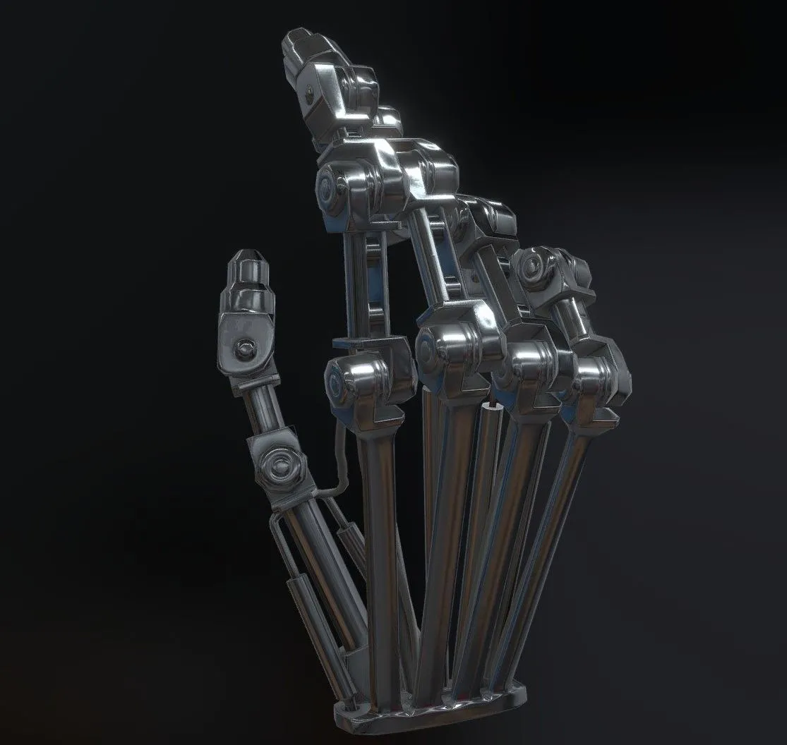 PBR Game 3D Models – T 800 Terminator Hand