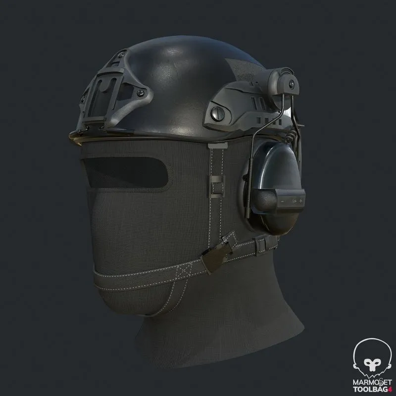 PBR Game 3D Models – Tactical Helmet – Balaclava