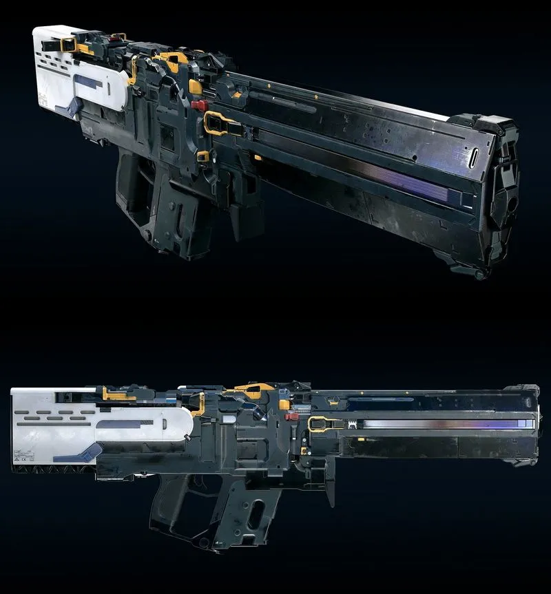 PBR Game 3D Models – TDR V74 – SciFi Rifle