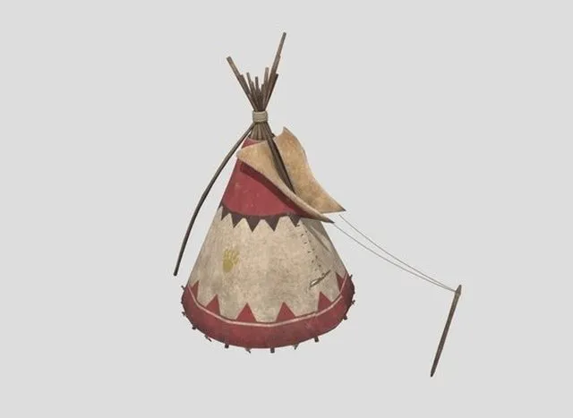 PBR Game 3D Models – Teepee With 4K And 2K Textures