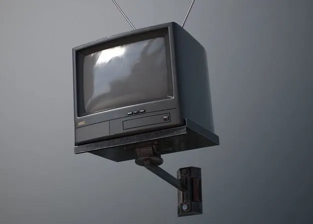 PBR Game 3D Models – Television with Wall Hanger