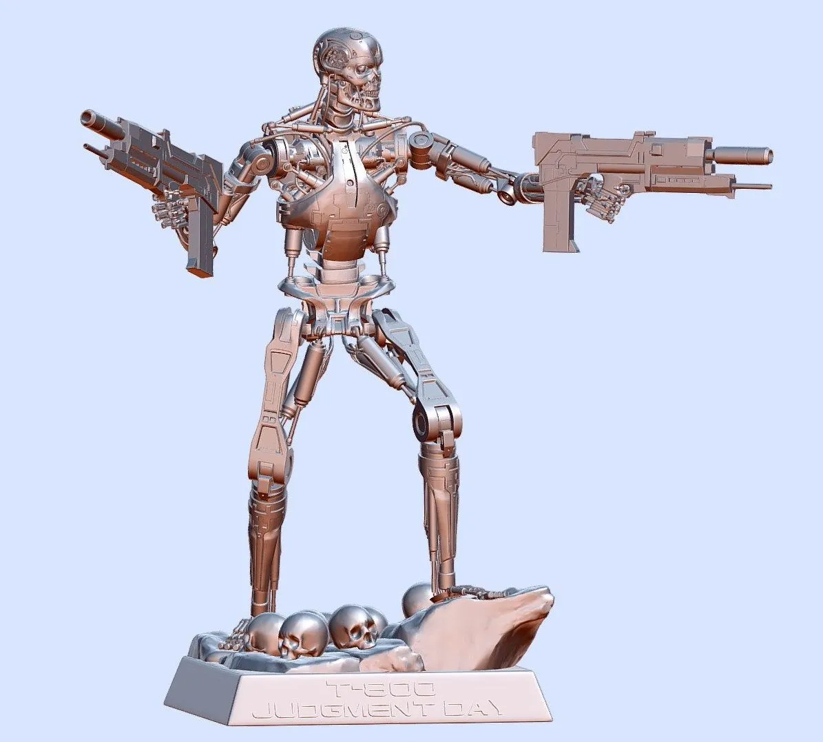 PBR Game 3D Models – Terminator T 800 Judgment Day 3D Print Model