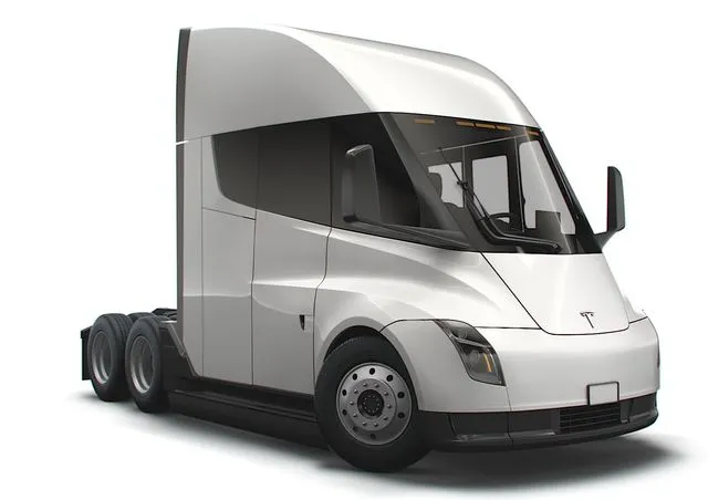 PBR Game 3D Models – Tesla Semi Truck 2023b us american
