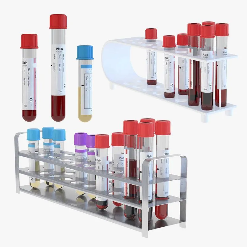 PBR Game 3D Models – Test Tubes Set