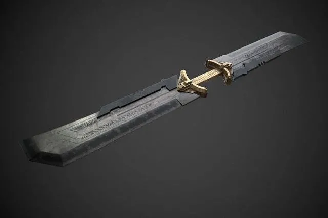 PBR Game 3D Models – Thanos double bladed sword