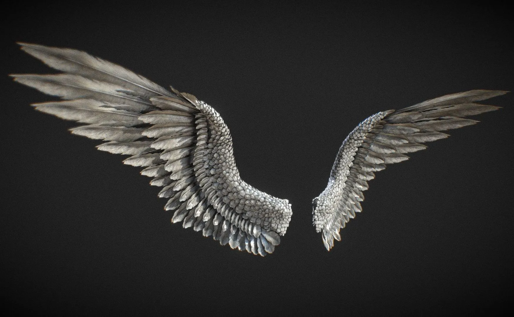 PBR Game 3D Models – The Light Of The Darkness Angels Wings