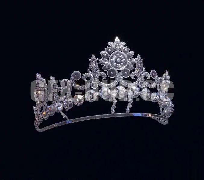 PBR Game 3D Models – Tiara crown with diamonds