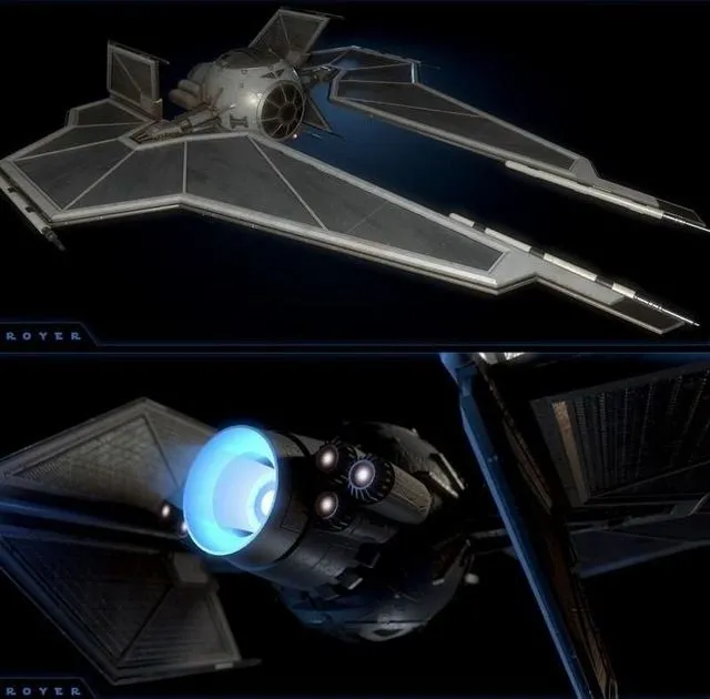 PBR Game 3D Models – Tie Destroyer