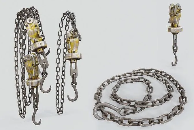 PBR Game 3D Models – Tie Down Chain