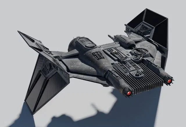 PBR Game 3D Models – TIE Heavy Fighter by Rasmus Poulsen