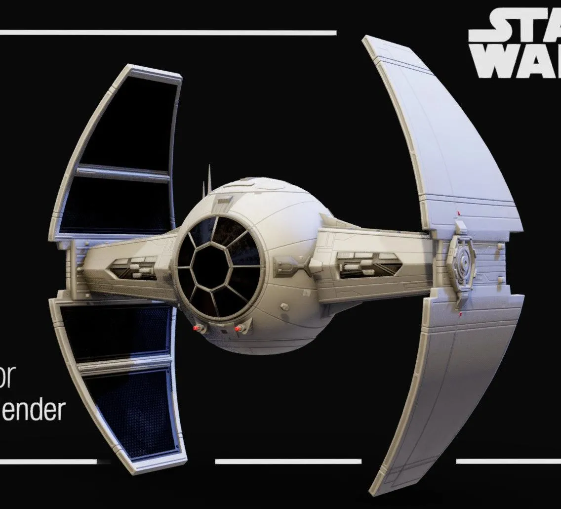 PBR Game 3D Models – Tie Inquisitor Fighter Star Wars Model