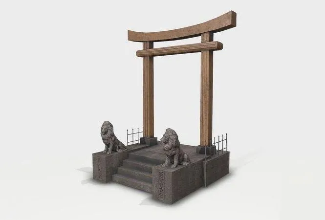 PBR Game 3D Models – Torii Gate