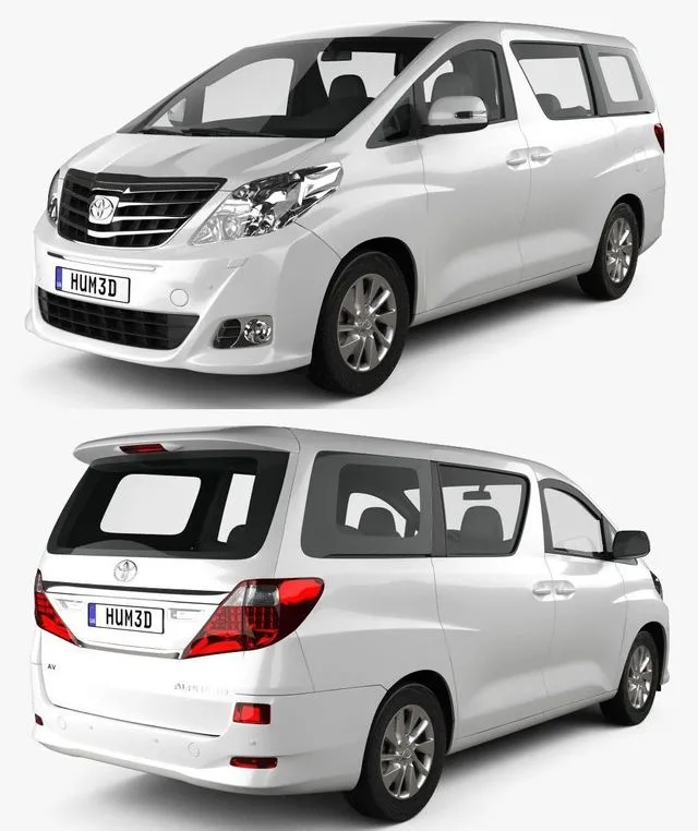 PBR Game 3D Models – Toyota Alphard 2012