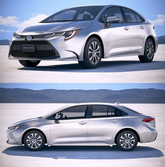 PBR Game 3D Models – Toyota Corolla Sedan Hybrid US 2020