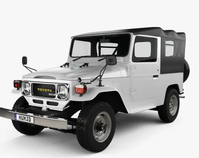 PBR Game 3D Models – Toyota Land Cruiser (J40) Canvas Top 1979
