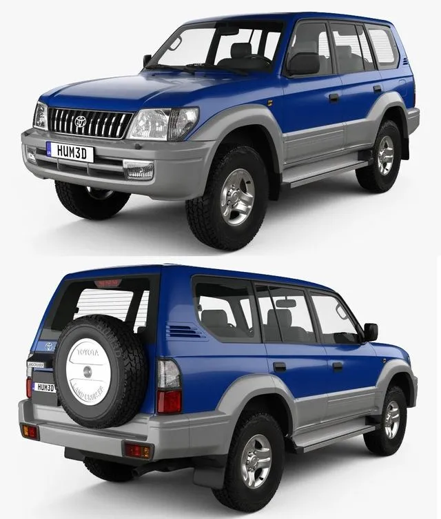 PBR Game 3D Models – Toyota Land Cruiser Prado 5-door 1999