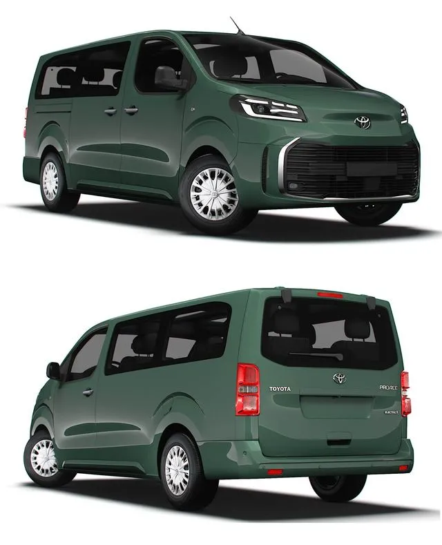 PBR Game 3D Models – Toyota ProACE Verso Electric Long 2024