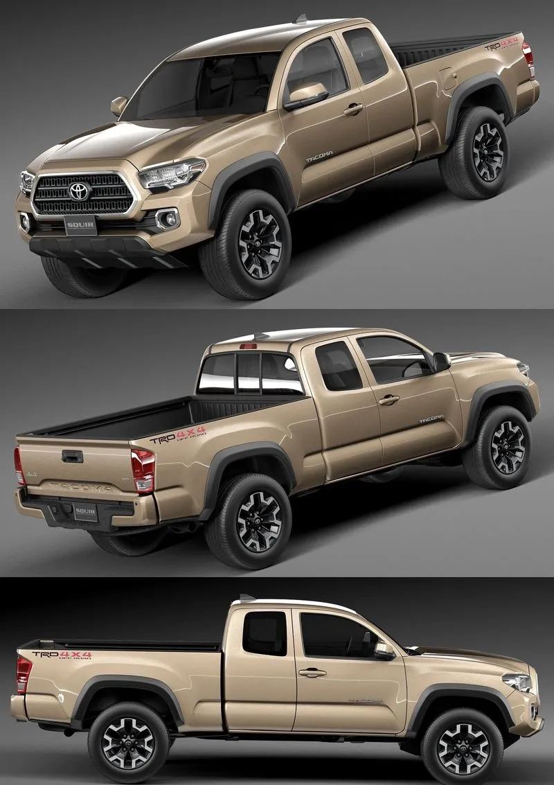 PBR Game 3D Models – Toyota Tacoma TRD Off-Road 2016