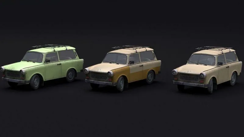 PBR Game 3D Models – Trabant 601 Kombi 1965