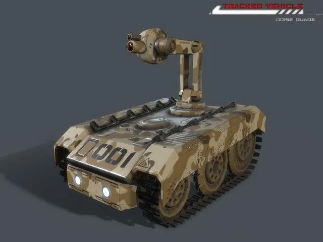 PBR Game 3D Models – Tracked Vehicle