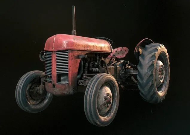 PBR Game 3D Models – Tractor FERGUSON