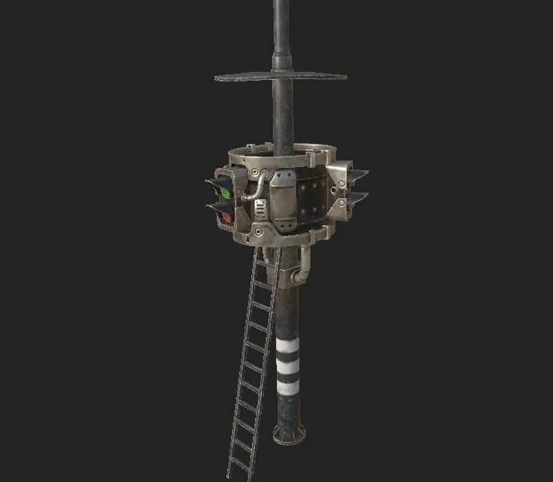 PBR Game 3D Models – TrafficLight Low-poly