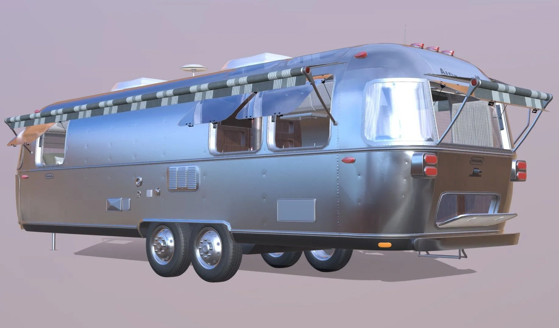PBR Game 3D Models – Travel Trailer Animated