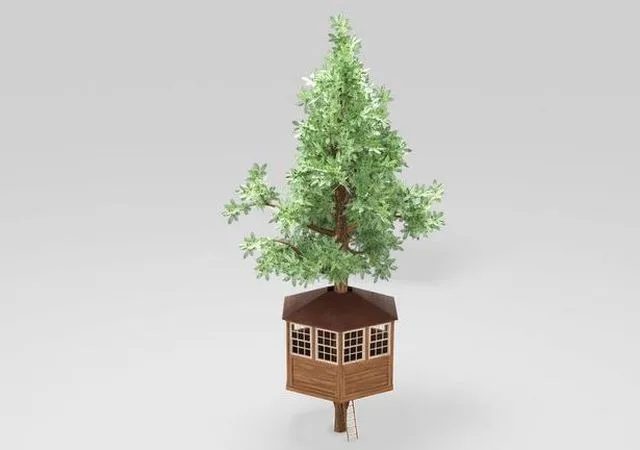 PBR Game 3D Models – Tree House