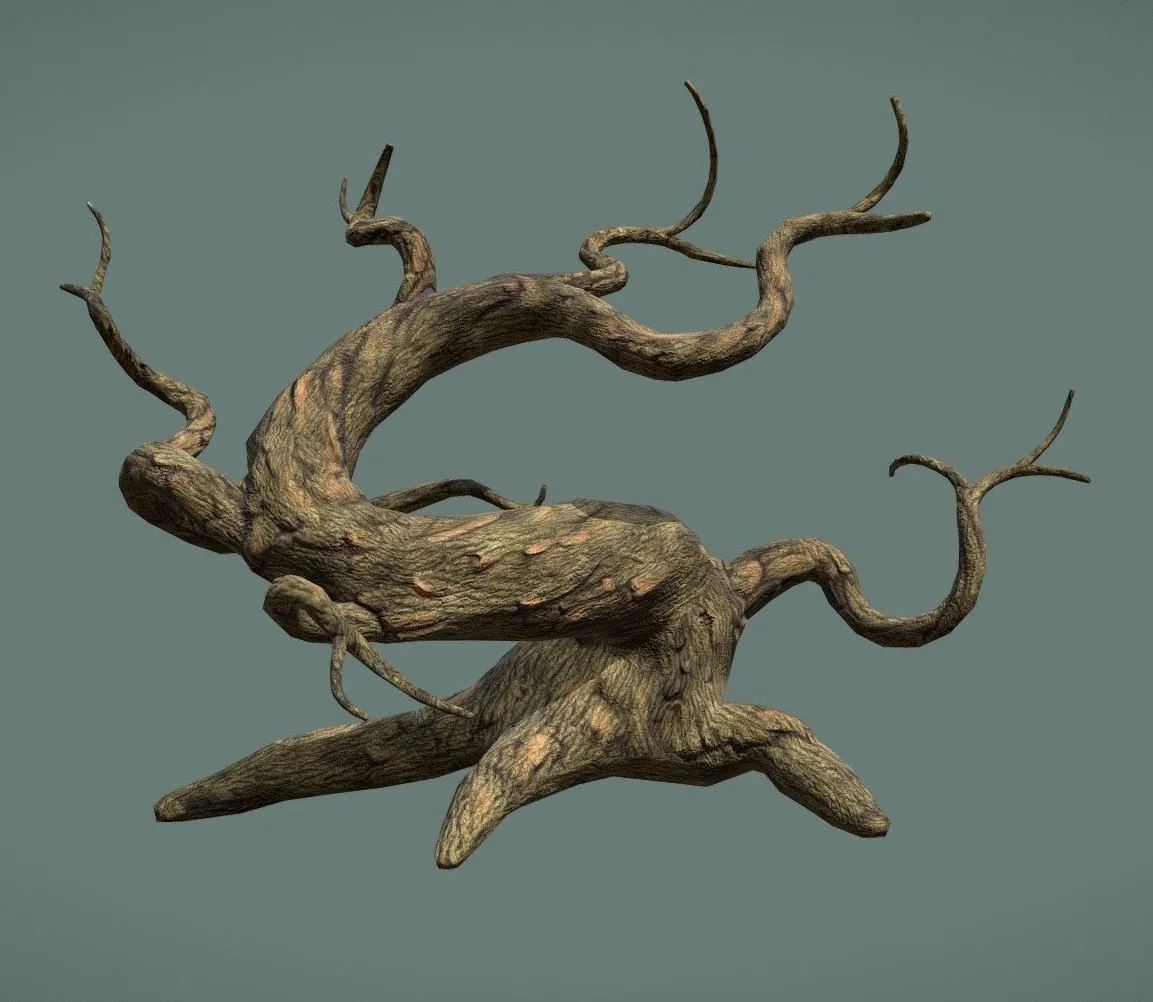 PBR Game 3D Models – Tree Without Foliage